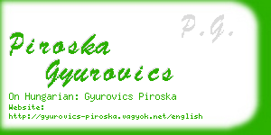piroska gyurovics business card